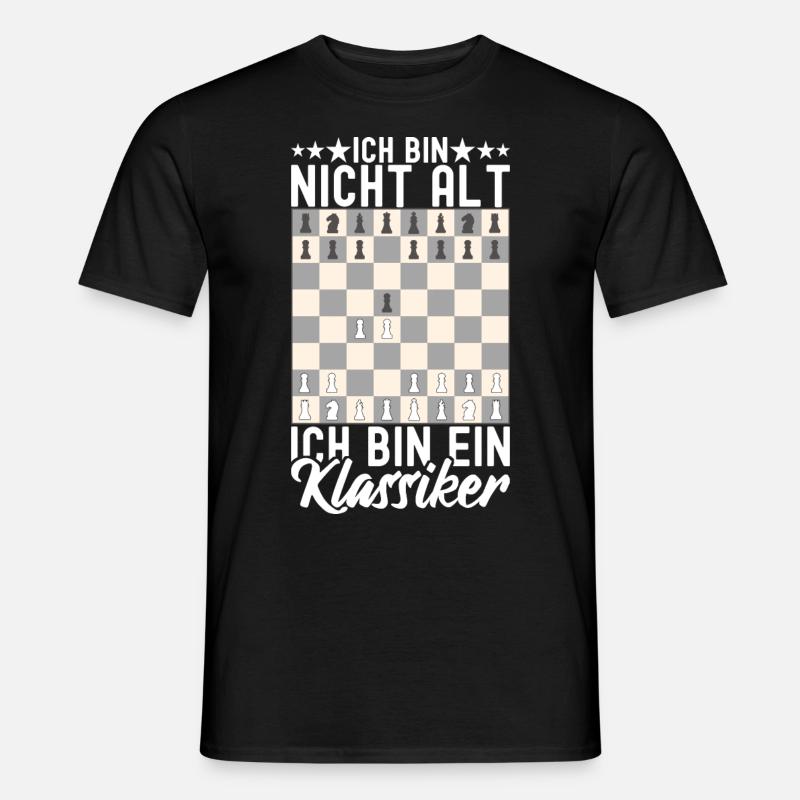 Schach Schachspieler - Männer T-Shirt - Schwarz