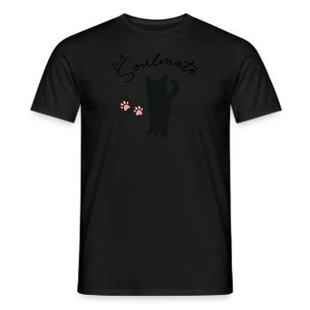 Soulmate Katze - Männer T-Shirt - Schwarz - Vorne - AI Model Male 178 light (178cm)