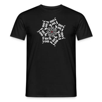 Fuck You - Mandala Stern (weiß) - Männer T-Shirt - Schwarz - Vorne - AI Model Male 178 light (178cm)