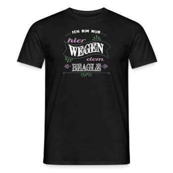 hundeliebhaber pudel pfote haustier hund statement - Männer T-Shirt - Schwarz - Vorne - AI Model Male 178 light (178cm)