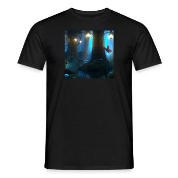 Magischer Wald - Männer T-Shirt - Schwarz - Vorne - AI Model Male 178 light (178cm)