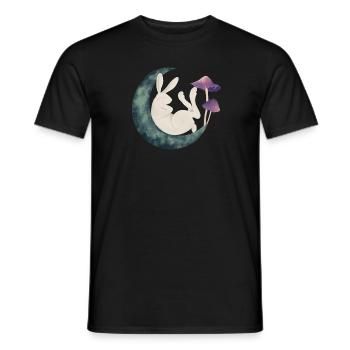 Lapin sur la lune - T-shirt homme - noir - Devant - AI Model Male 178 light (178cm)