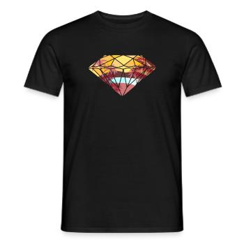 Beach diamond - Men's T-Shirt - black - Front - AI Model Male 178 light (178cm)