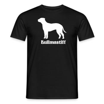 Bullmastiff Silhouette - Männer T-Shirt - Schwarz - Vorne - AI Model Male 178 light (178cm)