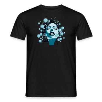 Eat my bubbles, swim team, swimmers - Men's T-Shirt - black - Front - AI Model Male 178 light (178cm)
