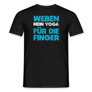 Weben - Mein Yoga Für Die Finger - Männer T-Shirt - Schwarz - Vorne - AI Model Male 178 light (178cm)