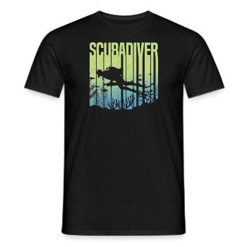Scuba Diver Underwater Exploration Shark Diving - Männer T-Shirt - Schwarz - Vorne - AI Model Male 178 light (178cm)