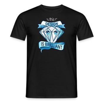 This Design Is Brilliant Funny Sayings - Men's T-Shirt - black - Front - AI Model Male 178 light (178cm)