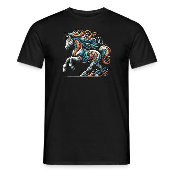 Cheval artwork - T-shirt homme - noir - Devant - AI Model Male 178 light (178cm)