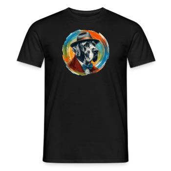 Deutsche Doggen-Kunst - Männer T-Shirt - Schwarz - Vorne - AI Model Male 178 light (178cm)