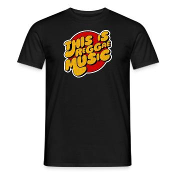 This is Reggae Music - Men's T-Shirt - black - Front - AI Model Male 178 light (178cm)