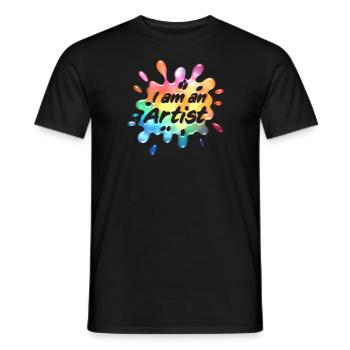 Je suis un artiste - T-shirt homme - noir - Devant - AI Model Male 178 light (178cm)