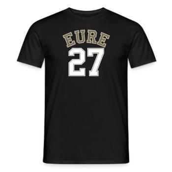 Eure 27 - T-shirt homme - noir - Devant - AI Model Male 178 light (178cm)