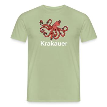 Krakow pun - Men's T-Shirt - sage - Front - AI Model Male 178 light (178cm)