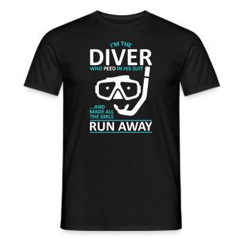 Scuba Diving Funny Scuba Diver - Men's T-Shirt - black - Front - AI Model Male 178 light (178cm)