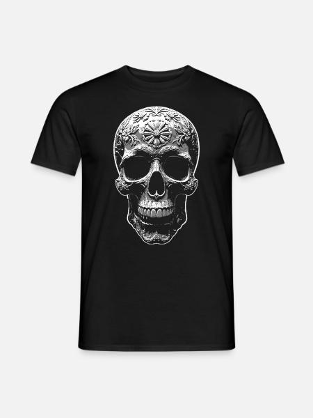 Totenkopf - Männer T-Shirt - Schwarz