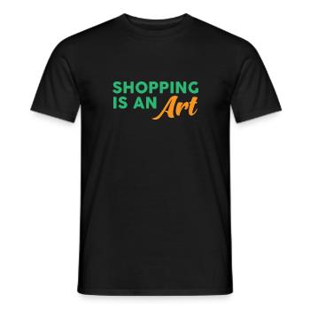 Shopping is an art - Men's T-Shirt - black - Front - AI Model Male 178 light (178cm)