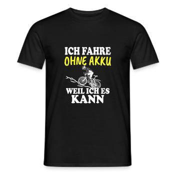 Je conduis sans batterie parce que je peux le T-shirt - T-shirt homme - noir - Devant - AI Model Male 178 light (178cm)