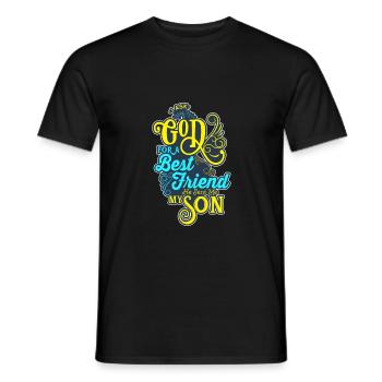 Papa Fils Père Fils Meilleurs amis Idée cadeau - T-shirt homme - noir - Devant - AI Model Male 178 light (178cm)