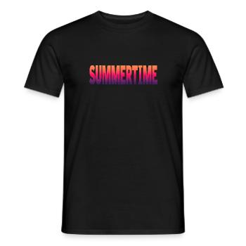 summertime - Männer T-Shirt - Schwarz - Vorne - AI Model Male 178 light (178cm)