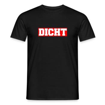 dicht - Männer T-Shirt - Schwarz - Vorne - AI Model Male 178 light (178cm)