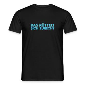 Das Rüttelt Sich Zurecht - Männer T-Shirt - Schwarz - Vorne - AI Model Male 178 light (178cm)