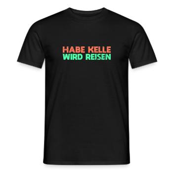 Habe Kelle, Wird Reisen - Männer T-Shirt - Schwarz - Vorne - AI Model Male 178 light (178cm)