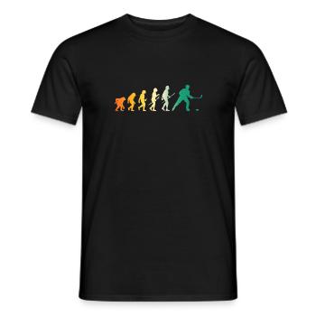 Eishockeyspieler Evolution Eishockey - Männer T-Shirt - Schwarz - Vorne - AI Model Male 178 light (178cm)