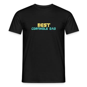 Best Cornhole Dad - Men's T-Shirt - black - Front - AI Model Male 178 light (178cm)