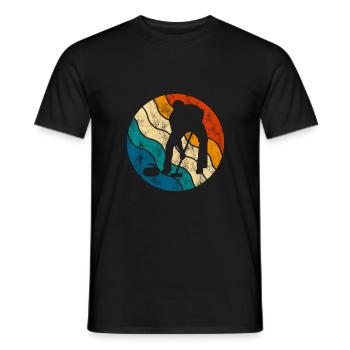 Curling sur glace Curling Retro Cadeau - T-shirt homme - noir - Devant - AI Model Male 178 light (178cm)