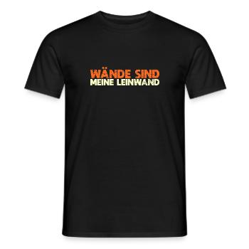 Wände Sind Meine Leinwand - Männer T-Shirt - Schwarz - Vorne - AI Model Male 178 light (178cm)