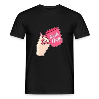 Nails Day Manicure Poison - Men's T-Shirt - black - Front - AI Model Male 178 light (178cm)