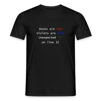 | en ligne inattendu Programmeur Informaticien - T-shirt homme - noir - Devant - AI Model Male 178 light (178cm)