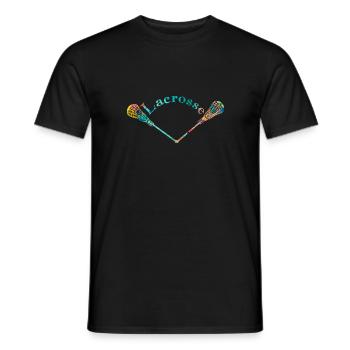 Lacrosse Pop Art - Men's T-Shirt - black - Front - AI Model Male 178 light (178cm)