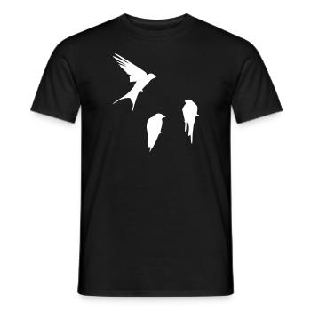 hirondelles - T-shirt homme - noir - Devant - AI Model Male 178 light (178cm)
