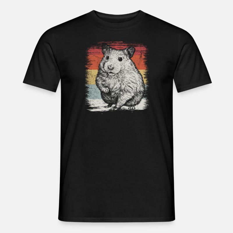 Hamster - Männer T-Shirt - Schwarz