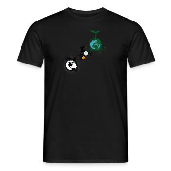 Le changement climatique agit maintenant - T-shirt homme - noir - Devant - AI Model Male 178 light (178cm)