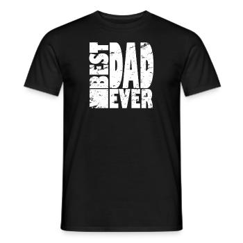 FATHER BEST DAD EVER T-SHIRT - Men's T-Shirt - black - Front - AI Model Male 178 light (178cm)