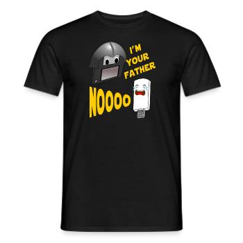diskette usb vater Pc nerd geek geschenk lustig - Männer T-Shirt - Schwarz - Vorne - AI Model Male 178 light (178cm)