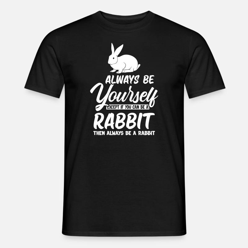 Is a Rabbit - Männer T-Shirt - Schwarz