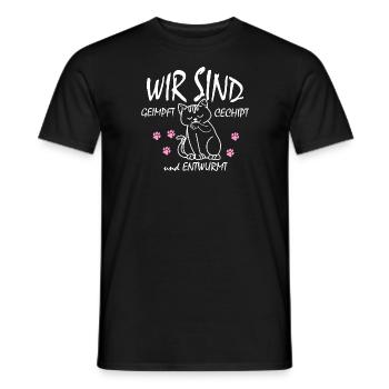 T-Shirt für Katzenliebhaber - Männer T-Shirt - Schwarz - Vorne - AI Model Male 178 light (178cm)