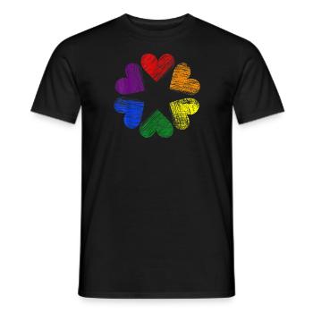 lgbtq herz Pride Love Parade Gleichberechtigung - Männer T-Shirt - Schwarz - Vorne - AI Model Male 178 light (178cm)