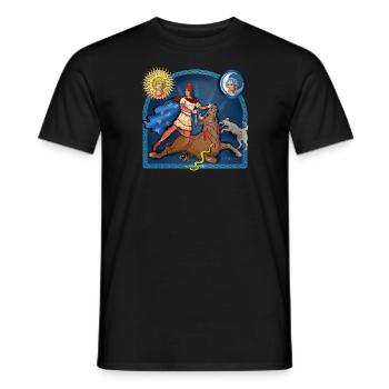 Mithras Mysterium - Männer T-Shirt - Schwarz - Vorne - AI Model Male 178 light (178cm)