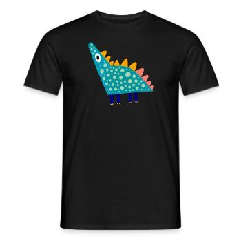 Mignon dinosaure Dino cadeau enfants et bébés - T-shirt homme - noir - Devant - AI Model Male 178 light (178cm)