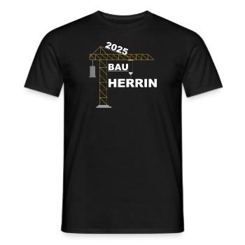Bauherrin 2025 Design - Männer T-Shirt - Schwarz - Vorne - AI Model Male 178 light (178cm)