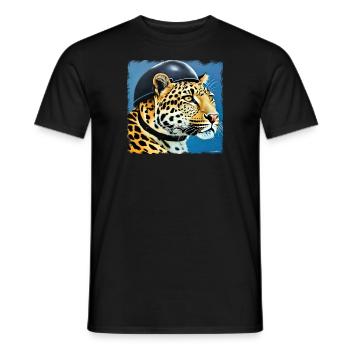 Free The Leopard II - Men's T-Shirt - black - Front - AI Model Male 178 light (178cm)