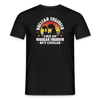 Nuclear engineer Like a regular engineer but - Männer T-Shirt - Schwarz - Vorne - AI Model Male 178 light (178cm)