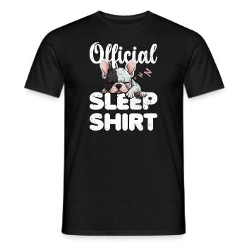 Frenchi Chemise de nuit officielle Lazy Relax - T-shirt homme - noir - Devant - AI Model Male 178 light (178cm)