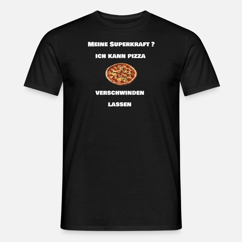 Ich kann pizza verschwinden lassen - Männer T-Shirt - Schwarz