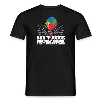 Luftballon Autist Autism Puzzleteil - Männer T-Shirt - Schwarz - Vorne - AI Model Male 178 light (178cm)